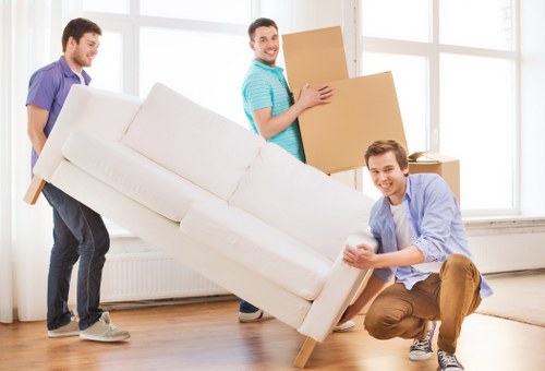 Boxes and furniture prepared for household storage in Anerley