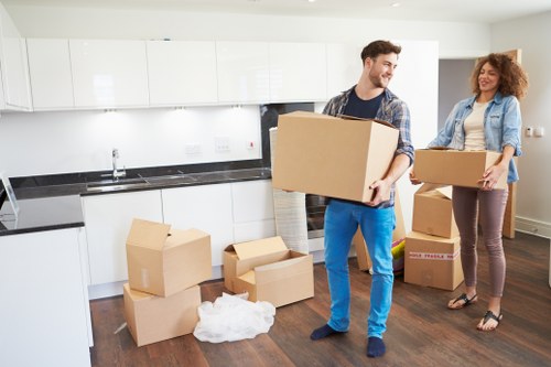 Organized long-term storage space in Anerley with labeled boxes