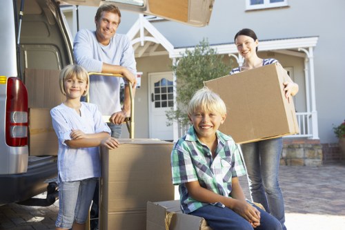 Packing household items for mobile storage in Anerley